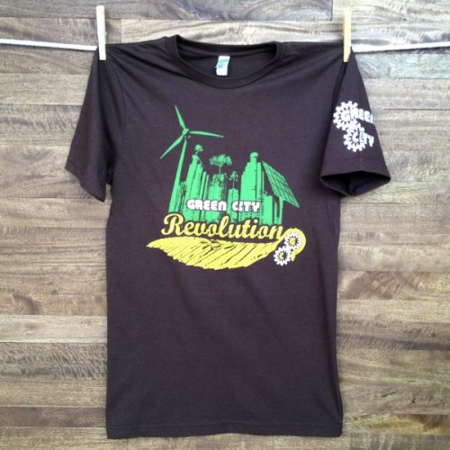 Green City Revolution Men's T-shirt by PROGRESS
