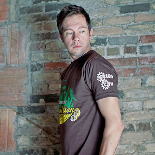 Green City Revolution Men's T-shirt Sleeve print by PROGRESS