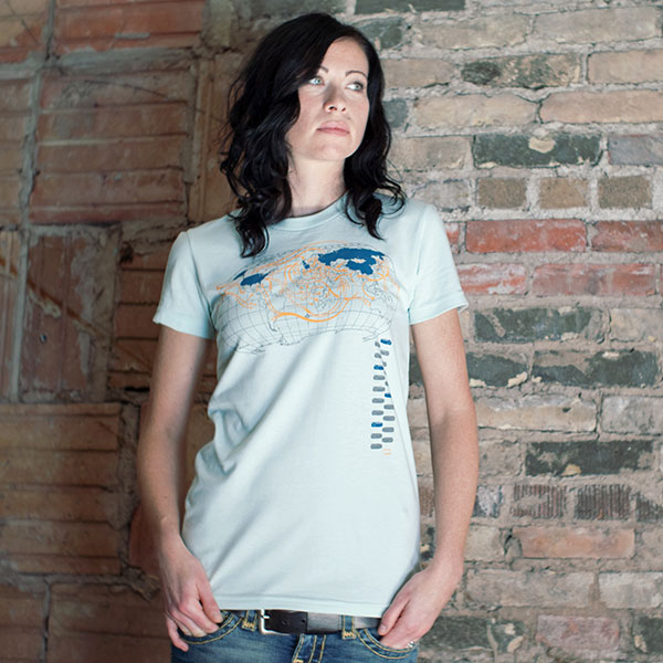 Trade Winds Women's T-shirt Model, made in USA by PROGRESS Label