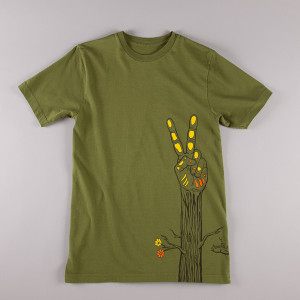 Roots of Peace T-shirt, made in America by PROGRESS Label