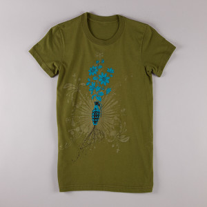 Roots of Peace women's t-shirt, made in USA by PROGRESS Label