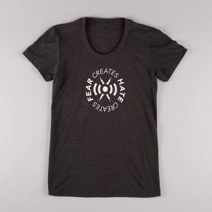 Women's Hate Creates Fear T-shirt by PROGRESS Label, American-made and eco-friendly