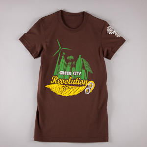 Green City Revolution T-shirt Design by PROGRESS Label