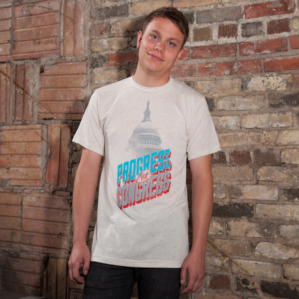 Progress Not Congress T-shirt, made in the USA by PROGRESS Label