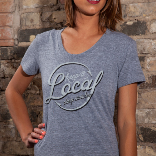 Keep it Local Shirt Detail, original design by PROGRESS Label