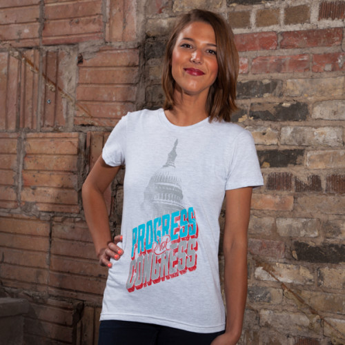 Progress Not Congress Women's T-shirt, made in America by PROGRESS Label