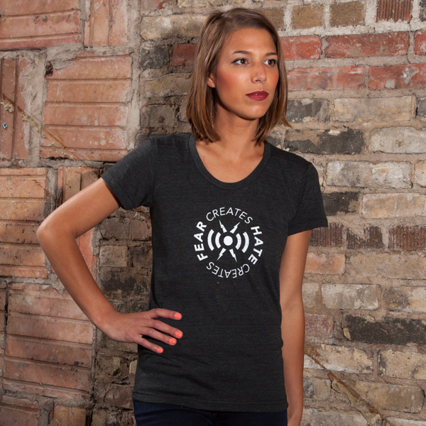 Fear Creates Hate Women's T-shirt, American-made by PROGRESS Label