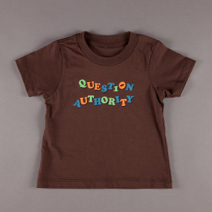 Question Authority Toddler T-shirt by Progress Label, made in USA