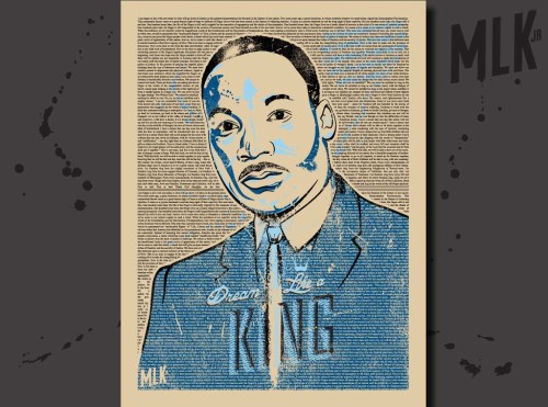 MLK Poster, Dream Like a King by Progress Label